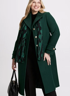 Manteau long en mélange de laine