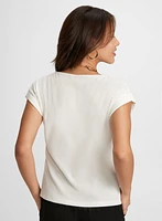 Haut noué à manches capes