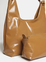 Ensemble sac à main et pochette en cuir végane