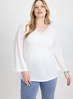 Bell Sleeve Pullover Top