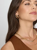 Stacked Resin Hoop Earrings