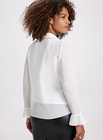 Blouse boutonnée à volants