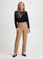 Foil Dolman Top & Slim Leg Pants