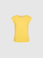Metallic Button T-Shirt