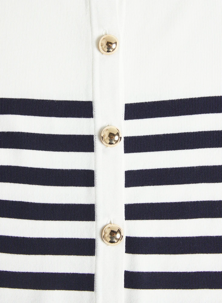 Stripe Knit Cardigan