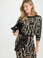 Robe en jersey à motif géométrique