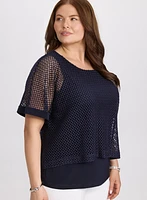 Short Sleeve Crochet Top