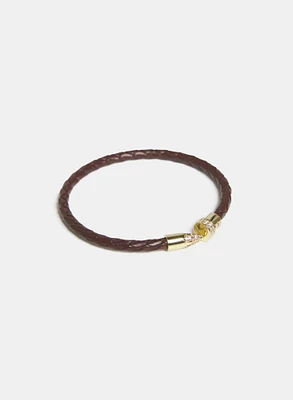 Bracelet tressé en cuir végane