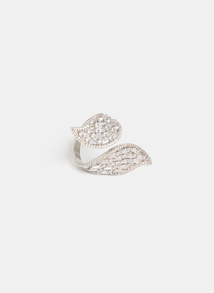 Open Leaf-Shaped Ring