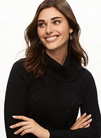 Pull en tricot à motif losange et pierres du Rhin