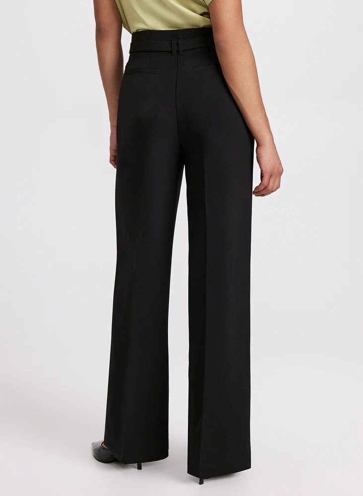 Pantalon Olivia à jambe large ceinture