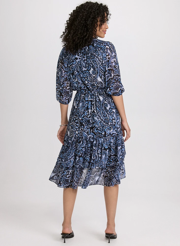 Tiered Paisley Dress