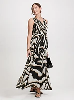 Robe maxi à imprimé zèbre