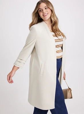 Collarless Duster Jacket