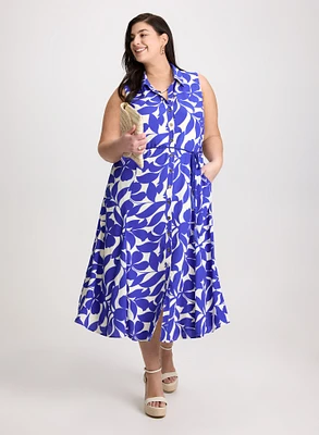 Floral Print Button Down Dress