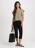 Cap Sleeve Tee & Pull-On Bengaline Capris