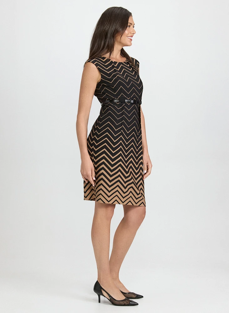 Zigzag Print Dress