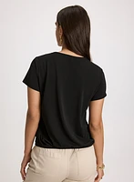 Buttoned Flap Pocket Top