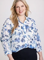 Floral Chiffon Button Blouse