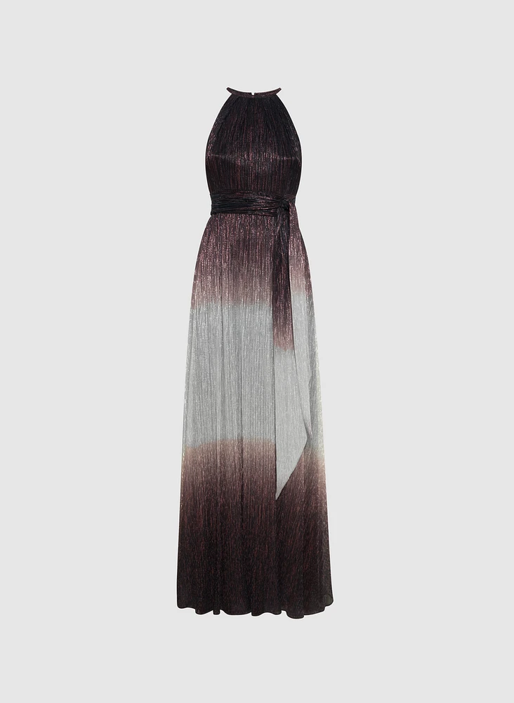 Halter Neck Ombre Effect Dress