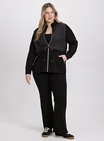 Zip-Up Puffer Front Top