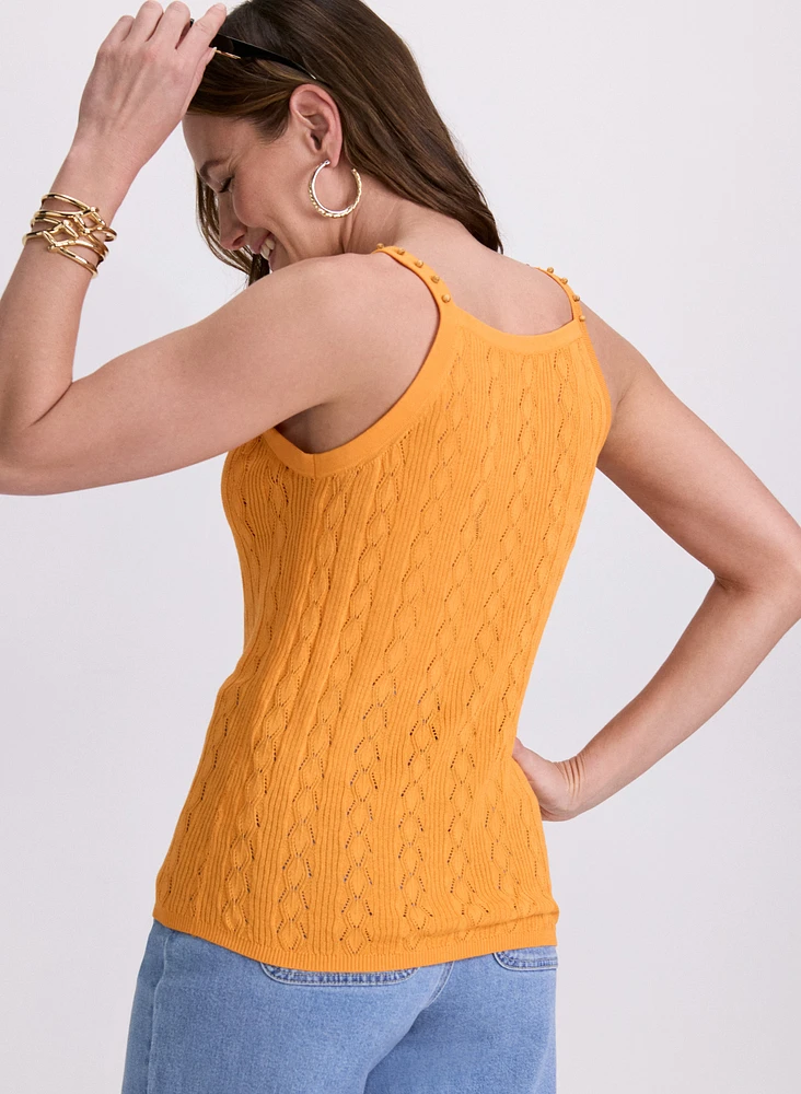 Beaded Sleeveless Sweater