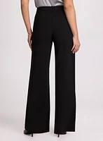 Olivia Wide-Leg Button Detail Pants - Regular