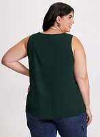 Sleeveless V-Neck Blouse