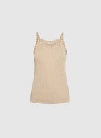 Beaded Sleeveless Sweater
