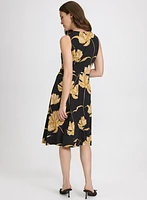 Robe florale à effet torsadé