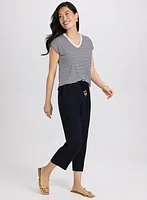 Straight-Leg Drawstring Capris