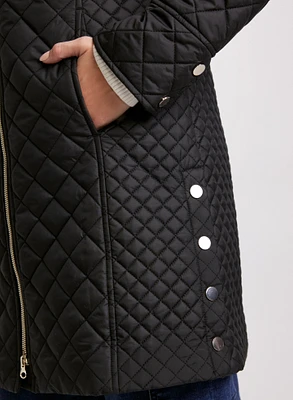 Diamond Quilted Puffer Coat