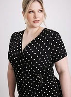 Joseph Ribkoff - Wrap-Over Polka Dot Jumpsuit