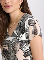 Palm Leaf Print Dress