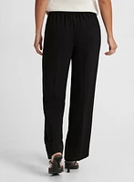 Wide-Leg Crepe Pants