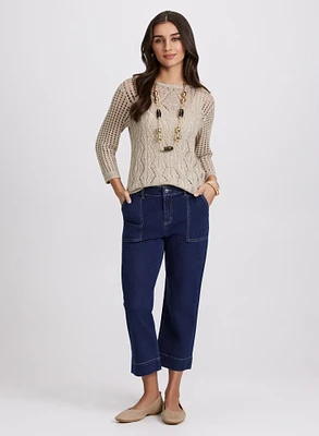 Cropped Wide-Leg Jeans