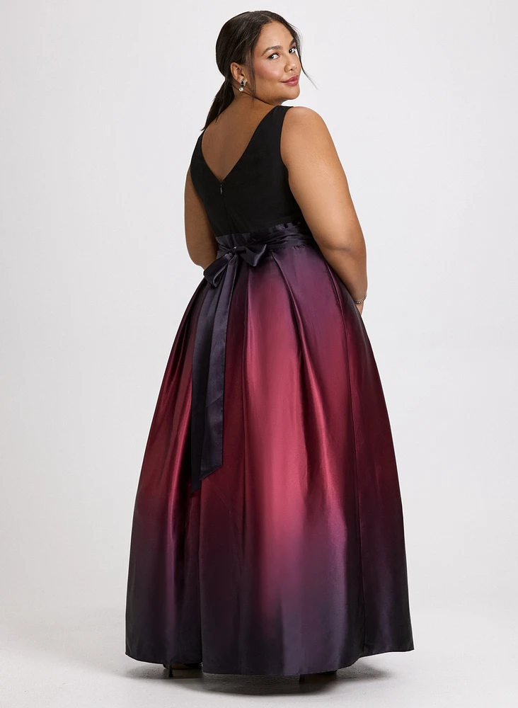 Ombre Effect Evening Dress