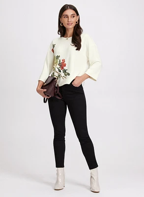 Floral Placement Print Top