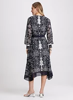 Robe midi à motif paisley