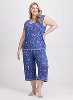 Ensemble pyjama à motif floral