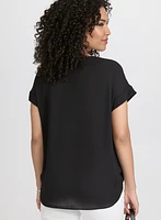 Blouse à ourlet bullé