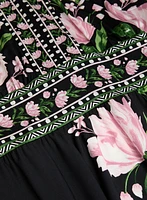 Robe maxi à motif floral