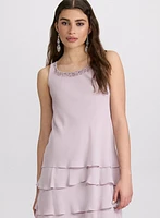 Embellished Jacket & Tiered Dress Set