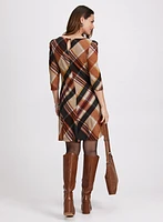 Plaid Print A-Line Dress