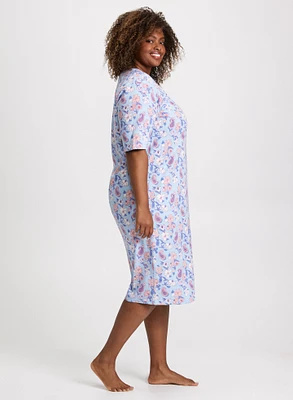 Mixed Print Nightgown