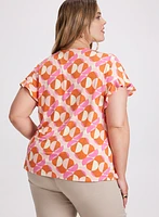 Geometric Print Top