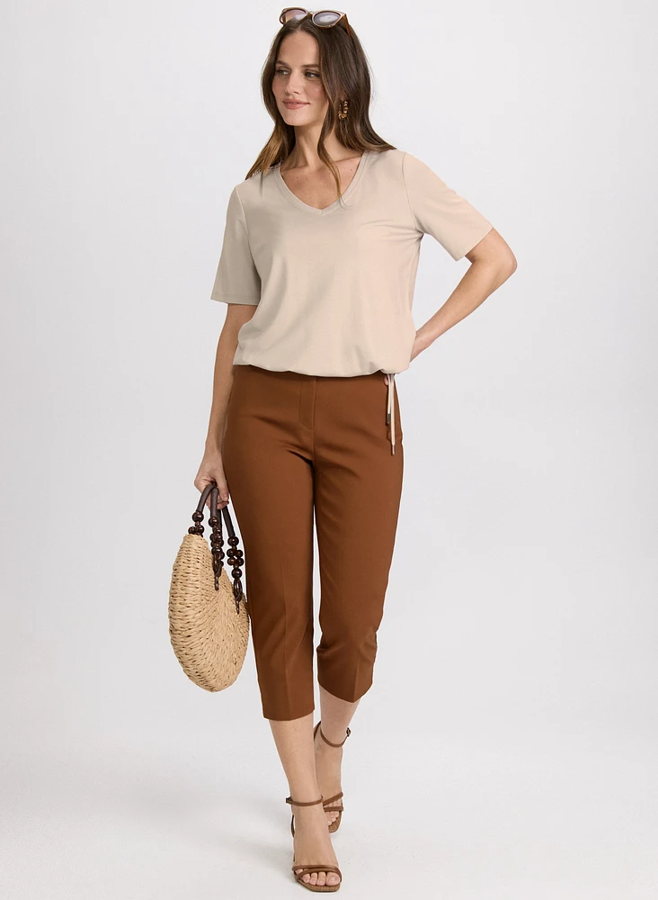 Drawstring Hem T-Shirt