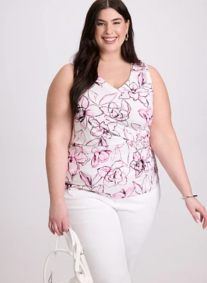 Gathered Floral Top