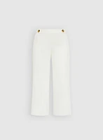 Linen-Blend Wide-Leg Capris