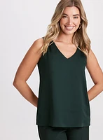 Satin Sleeveless Blouse